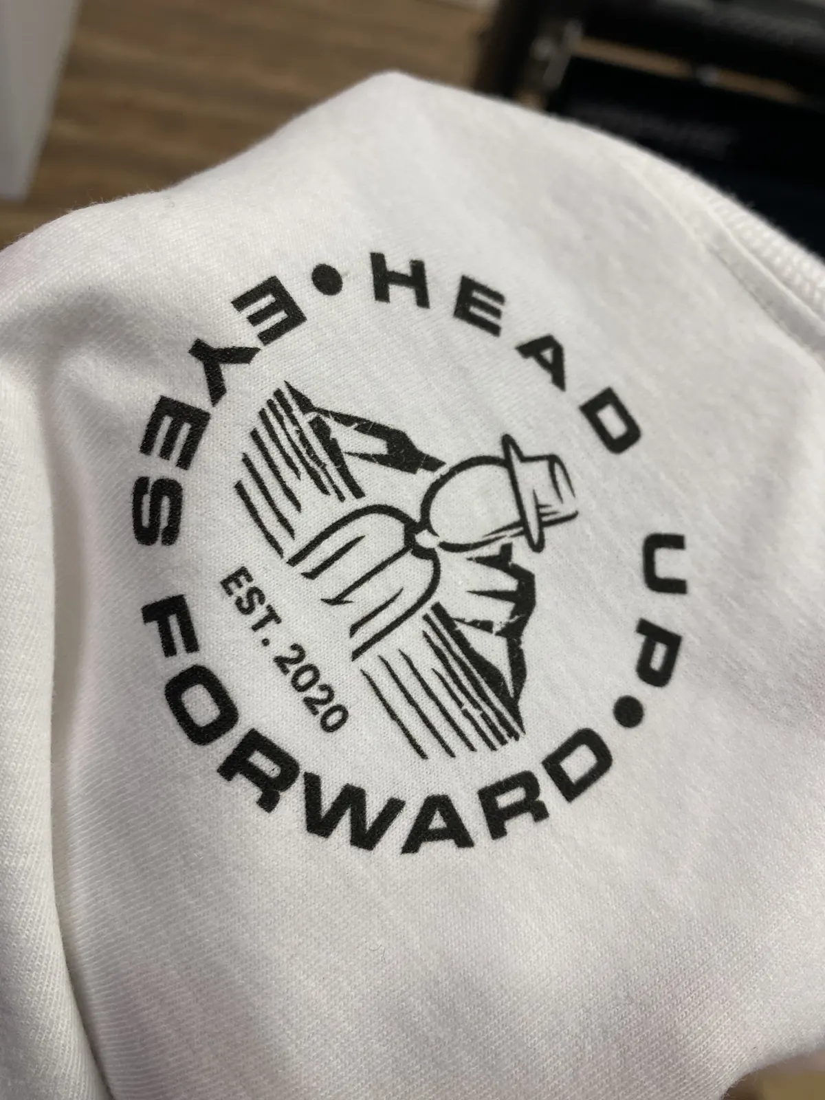 Logo on hoodie